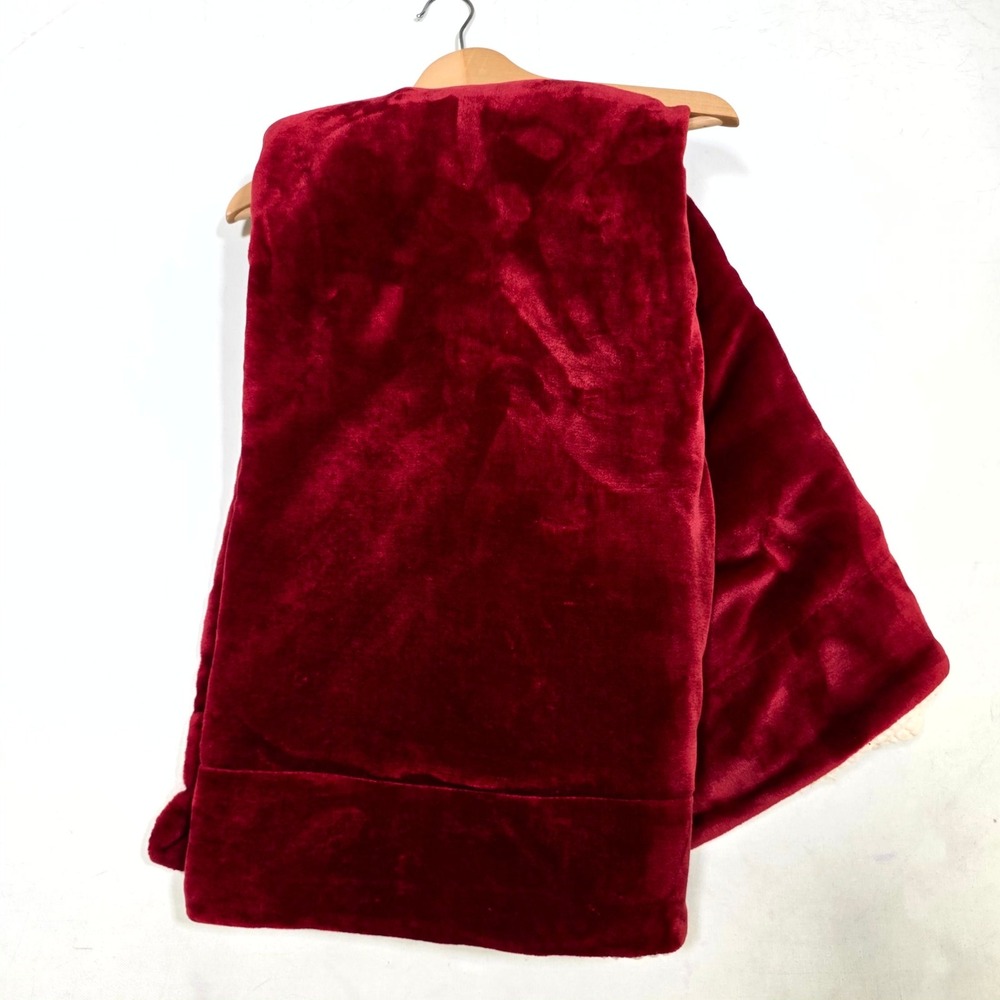 Bedsure Throw Blanket 50x60 Red Sherpa Fleece Reversible Plush Cozy Warm Soft